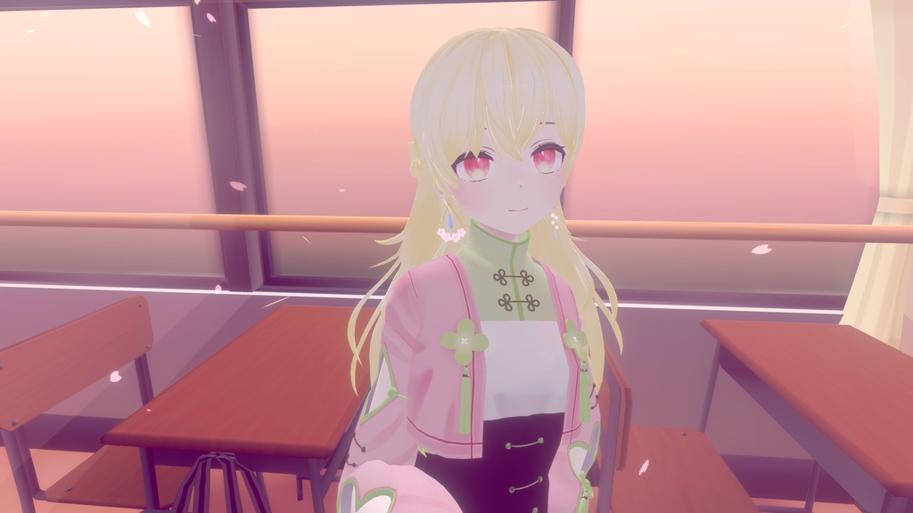 【VRChat】アジサイの耳飾り(イヤリング、ピアス)