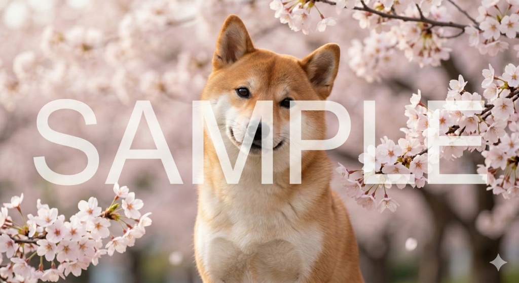 【高画質/厳選】春の訪れ。桜と微笑む柴犬のデジタル壁紙セット（4枚）