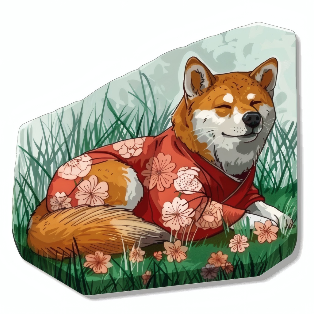 【40枚セット】柴犬コスプレ・ステッカー素材集:SNSアイコン・配信素材・TRPG用(高画質AIアートアセット)