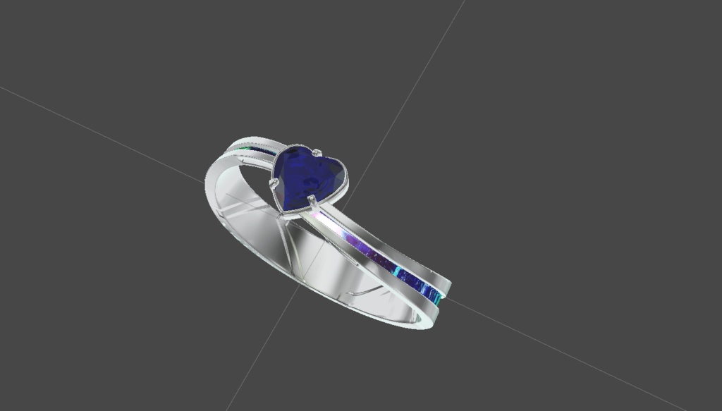 「VRChat想定」指輪モデル Heart Ring