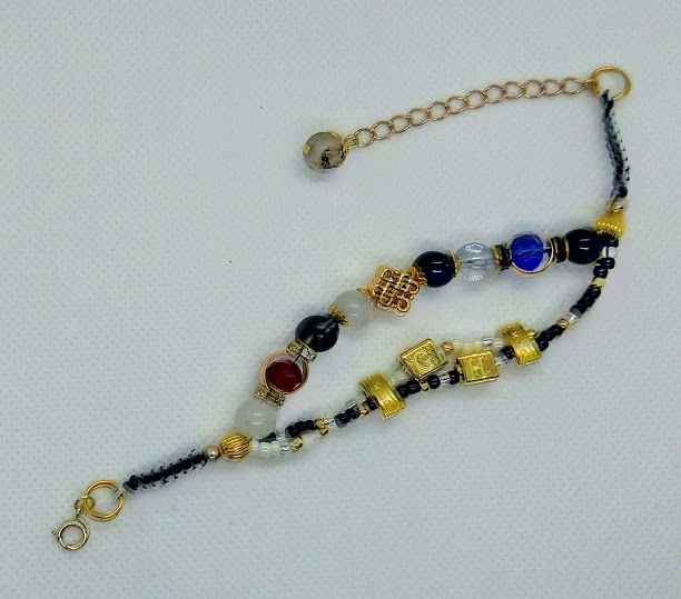 銀時×土方モチーフビーズ&天然石ブレスレット