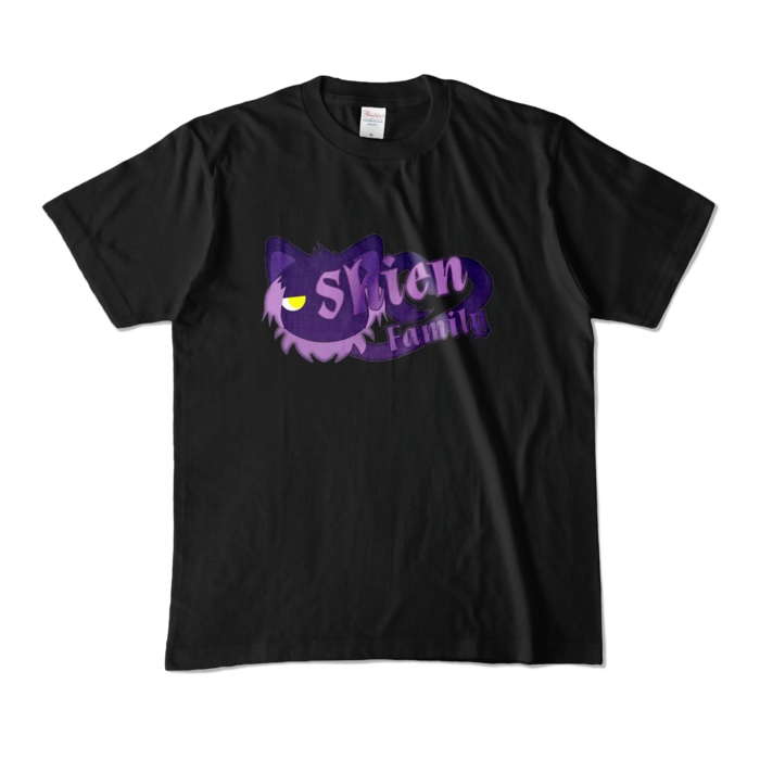 【非公式】シエン組ロゴ風イラストTシャツ ライトパープル Black