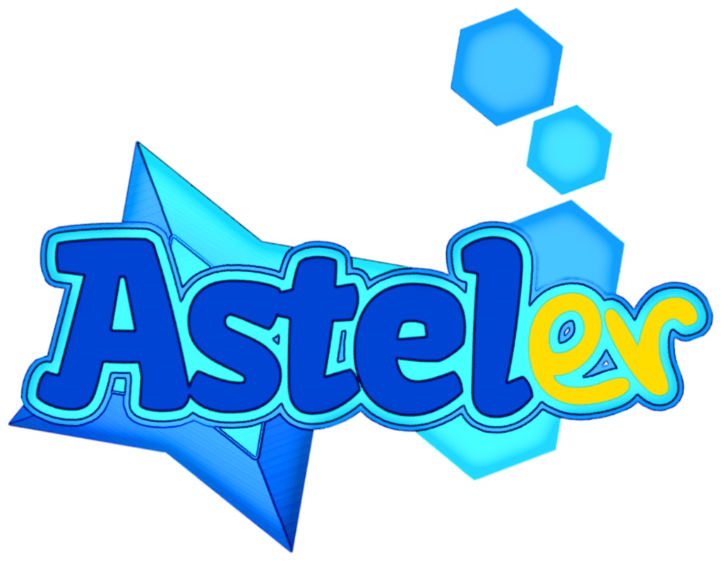 【非公式】アステラーロゴ風イラストTシャツ ライトブルー Black