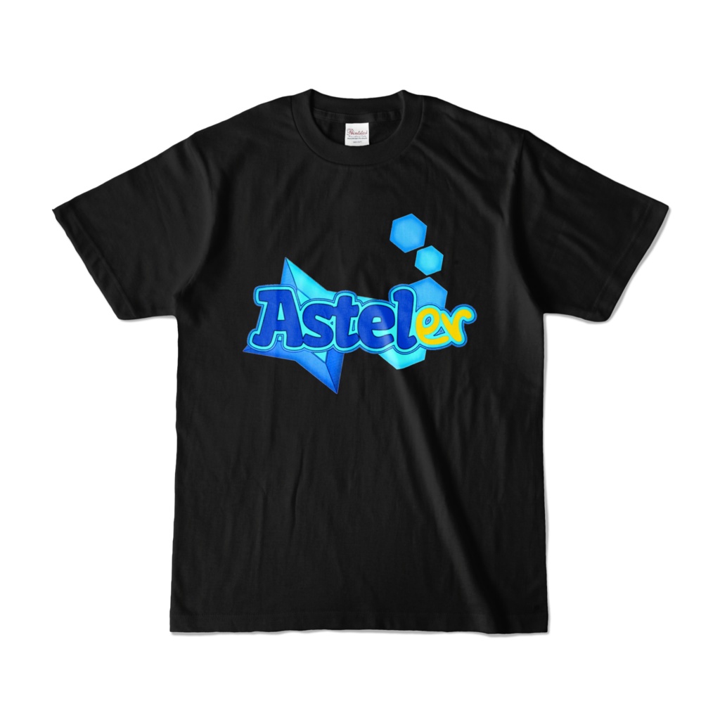 【非公式】アステラーロゴ風イラストTシャツ ライトブルー Black
