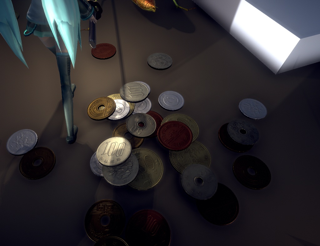 【ゲーム用素材】日本円硬貨モデルセット