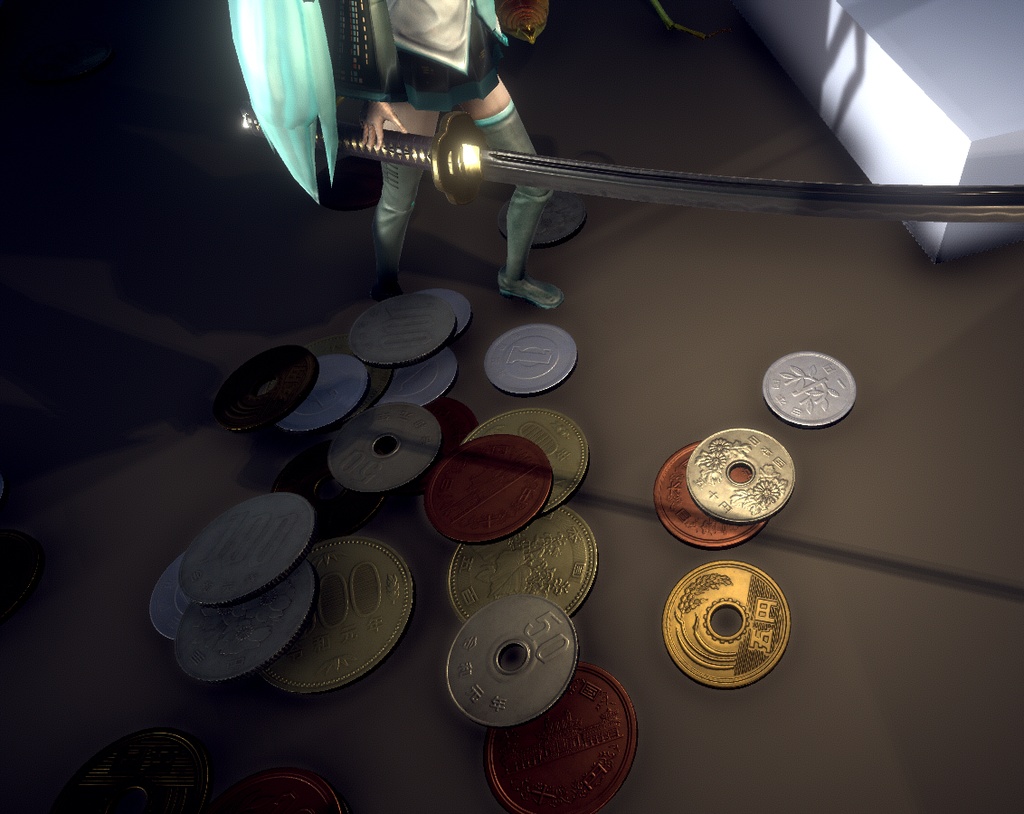 【ゲーム用素材】日本円硬貨モデルセット