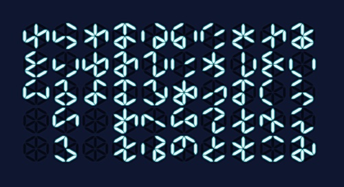 【不思議フォント】12セグメントフォント