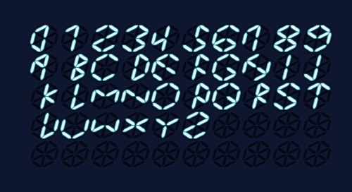 【不思議フォント】12セグメントフォント