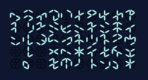 【不思議フォント】12セグメントフォント