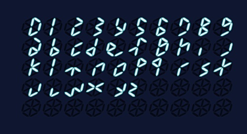 【不思議フォント】12セグメントフォント