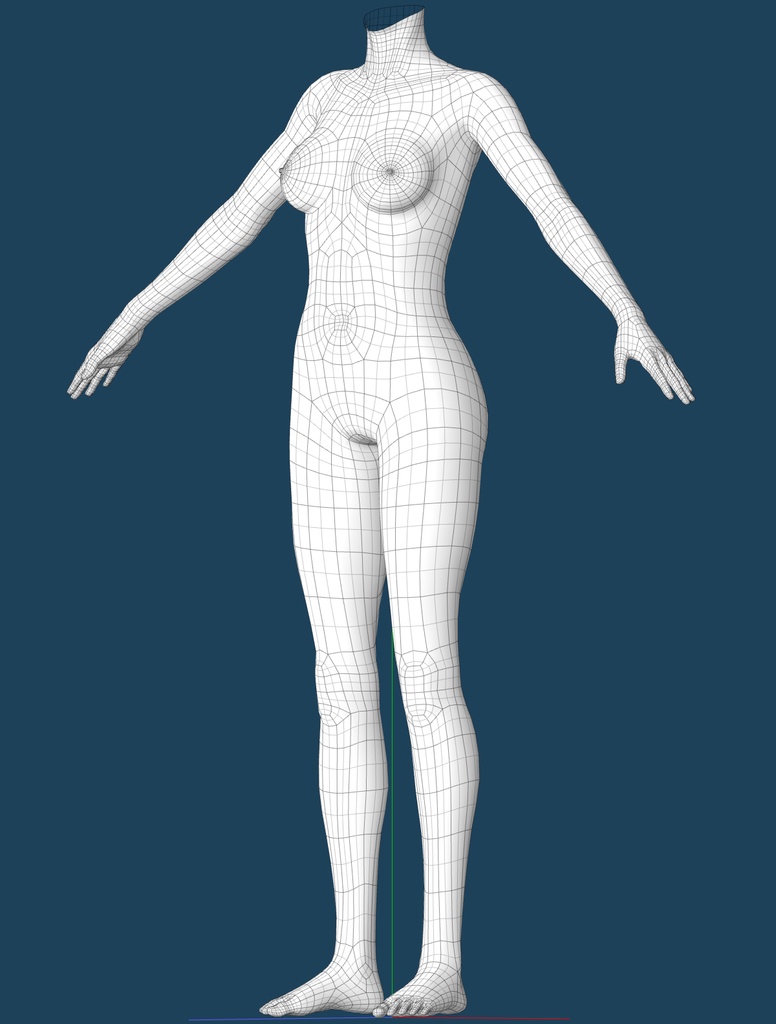 【MMD】【FBX】リアル女性用素体モデル