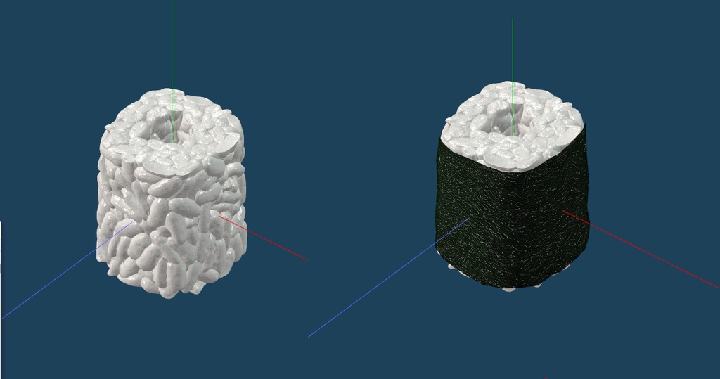 【3D素材】おにぎり、お米、酢飯制覇セット