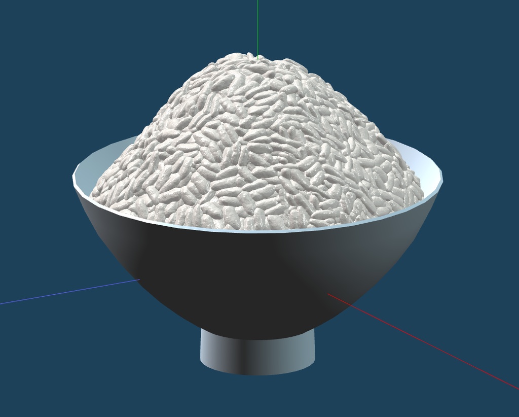 【3D素材】おにぎり、お米、酢飯制覇セット