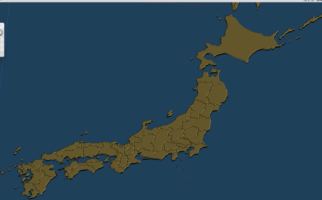 ３Ｄ立体日本地図（全国版）約15万分の1 120cm 各県ごとに