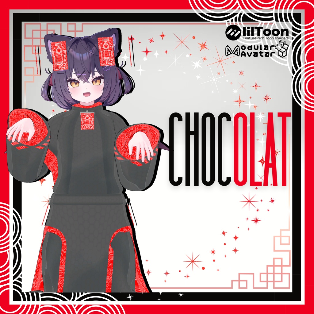『ギミック付衣装』 YinYangStreetGirl【12アバター対応】