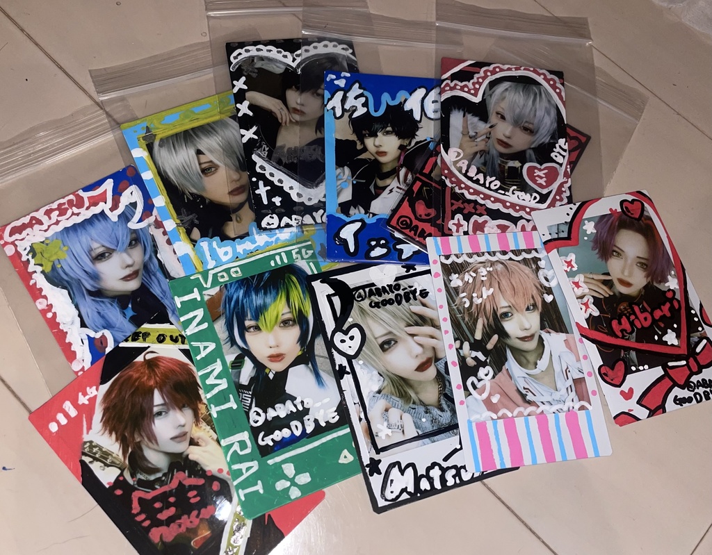 MeseMoa. とみたけ 落書きチェキ しろとみ パス風シール 2L生写真