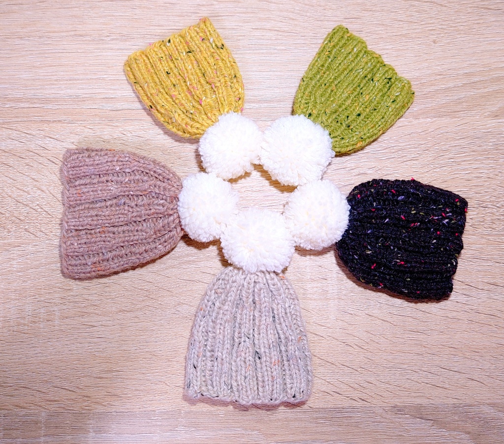 ゴム編みニット帽