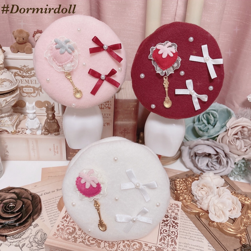 ショートケーキみたいなベレー帽🍰🥄￤(MDDサイズ)