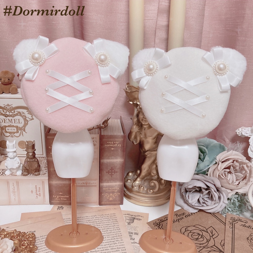 レースアップ風猫ちゃんベレー帽🐈🎀￤(MDDサイズ)