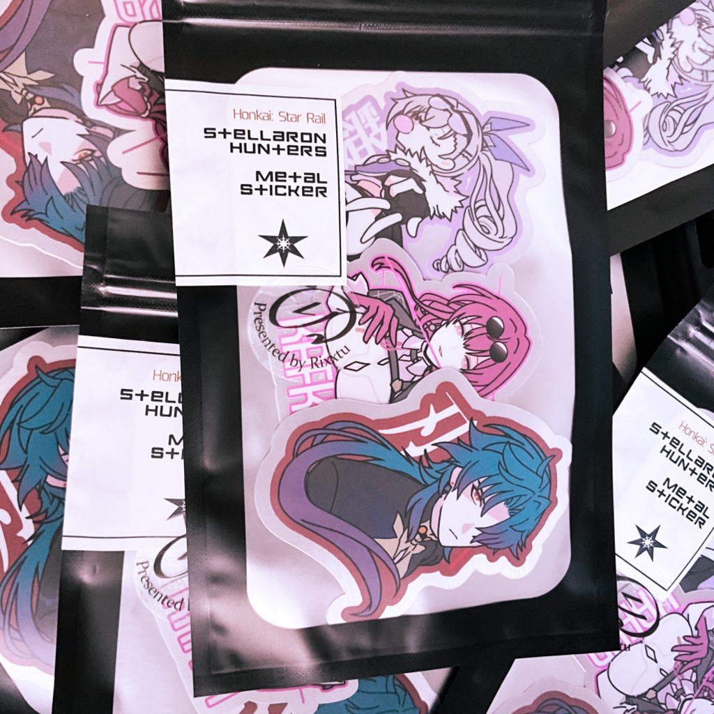 星核ハンター(銀狼・カフカ・刃) メタルステッカー