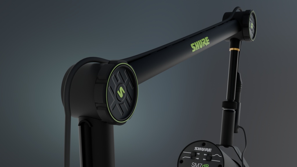 【3Dモデル】SHURE SM7B & SHURE by Gator マイクアーム