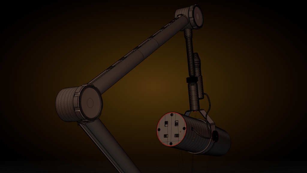 【3Dモデル】SHURE SM7B & SHURE by Gator マイクアーム