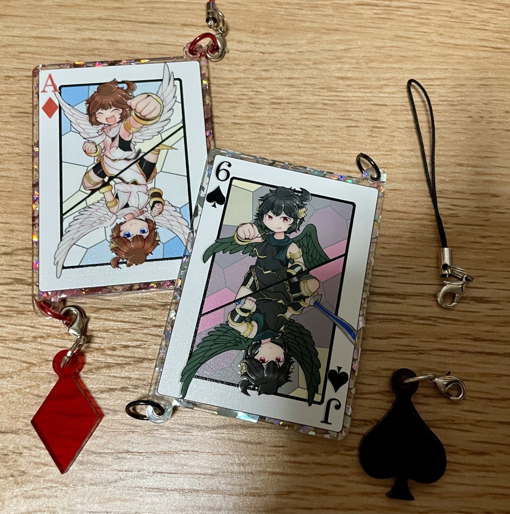 トランプ風アクリルキーホルダー