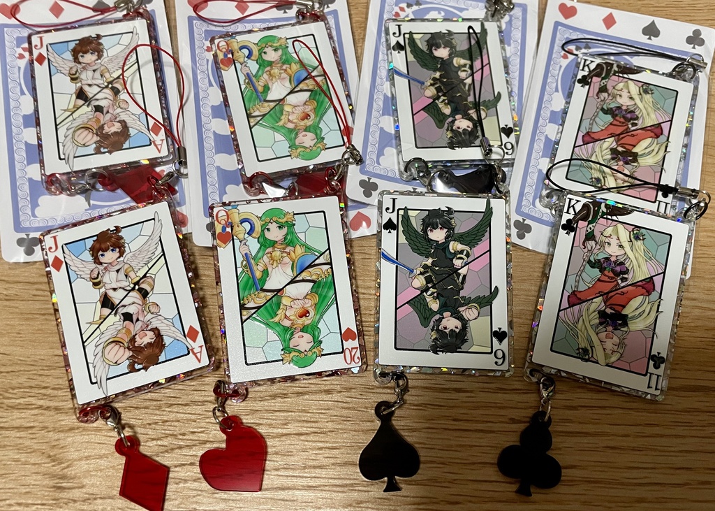 トランプ風アクリルキーホルダー