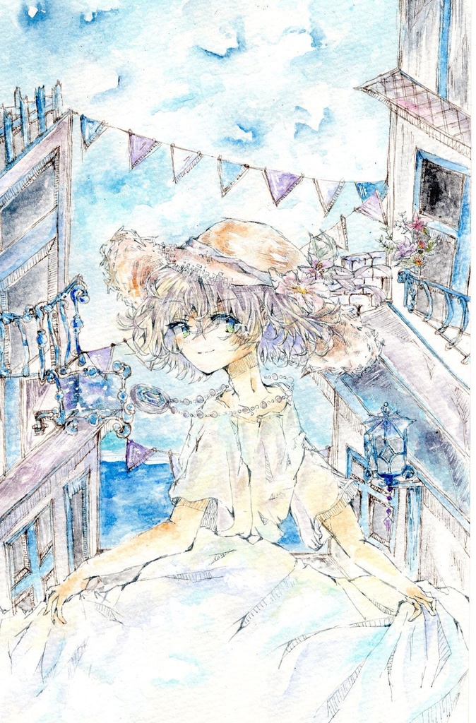 水彩イラスト イラスト 原画 シオンの住処 Booth