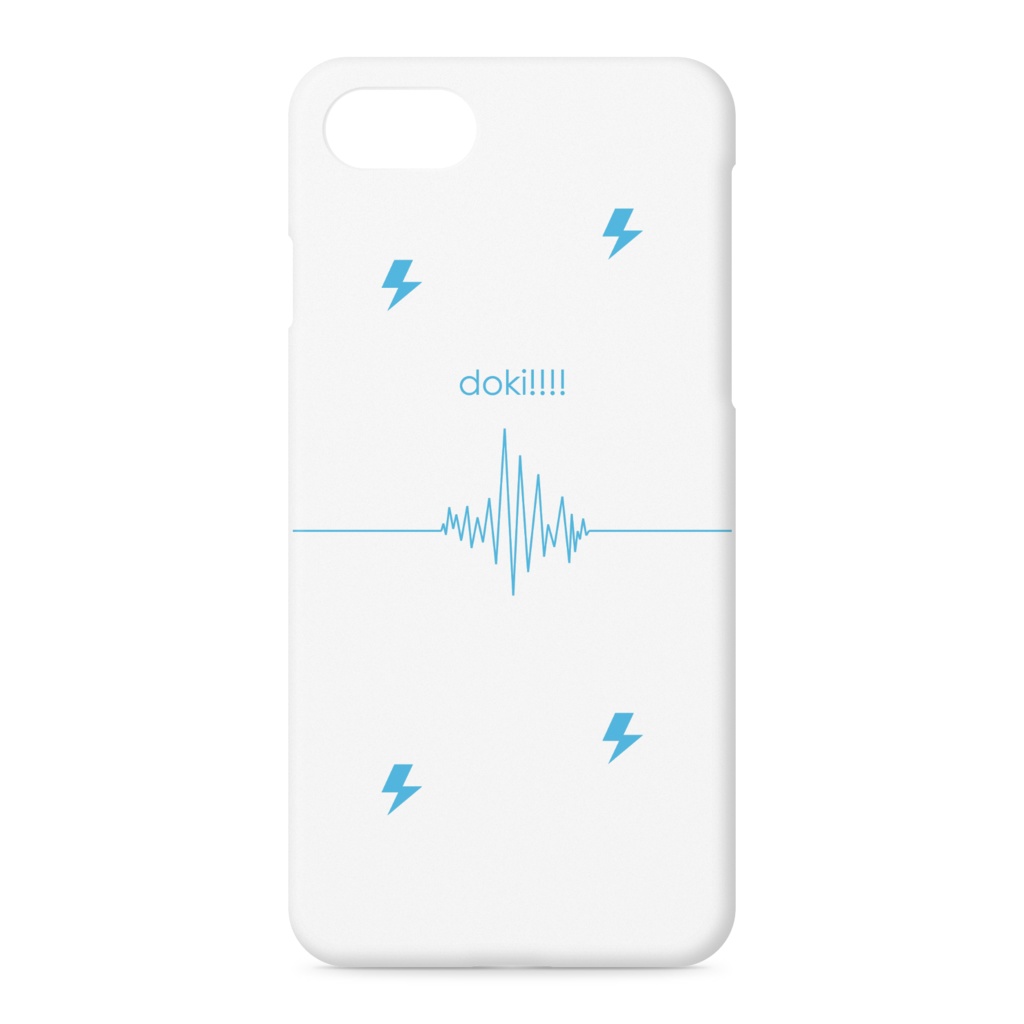 doki!!!! (ホワイト) [iPhone 8 / 7 / SE2 / X / XS / 11 - iPhoneケース]