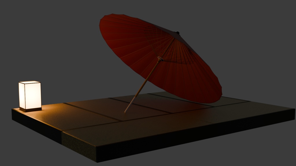 【3D素材】唐傘