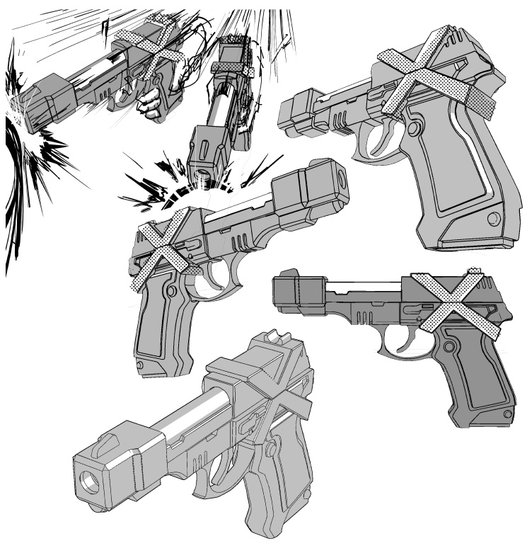 XANXUSの銃【3D素材】