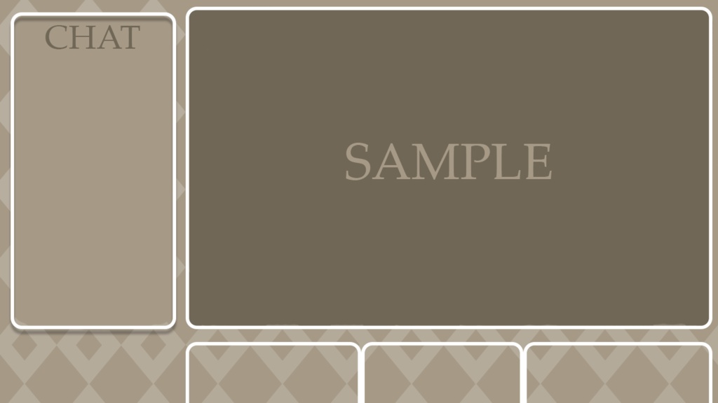Brown and White Simple Stream Graphics Overlay ストリームグラフィックス