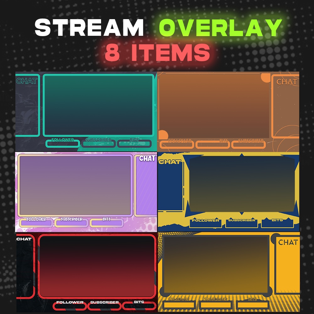 Stream OVERLAYS PACK Graphics - All In One File ストリームグラフィックス