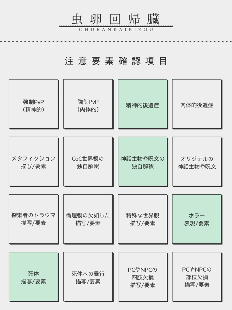 【クトゥルフ神話TRPG】哀此非