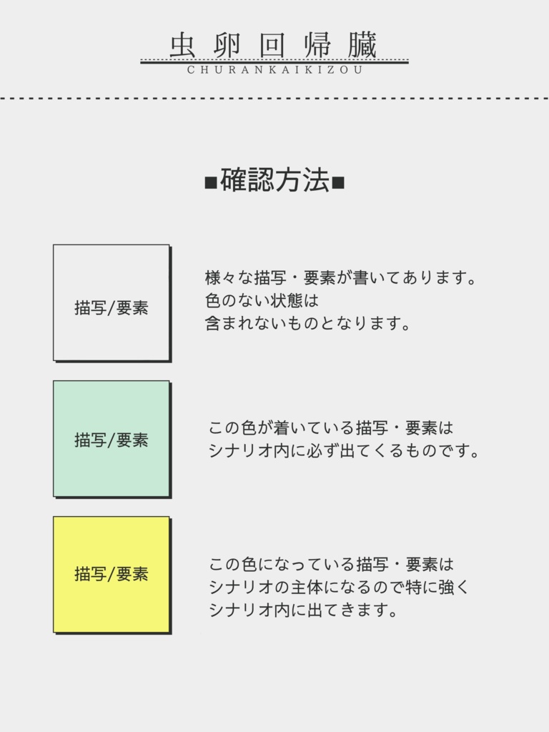 【クトゥルフ神話TRPG】 うぞぞわわ 【SPLL:E119256】