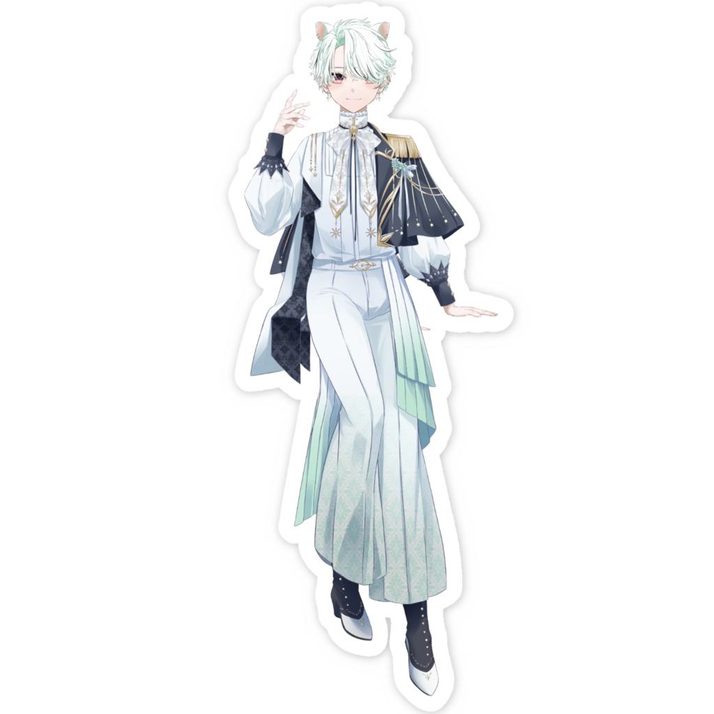 【記念日限定】スマホステッカー(短髪) Art by 雨乃