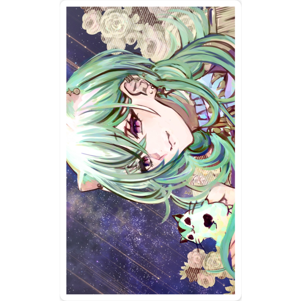 【5月限定】スマホステッカー Art by寝暗様