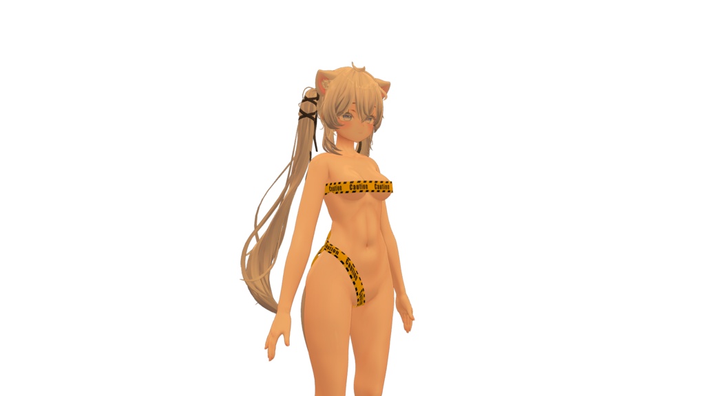 【3つのアバター】注意テープの衣装