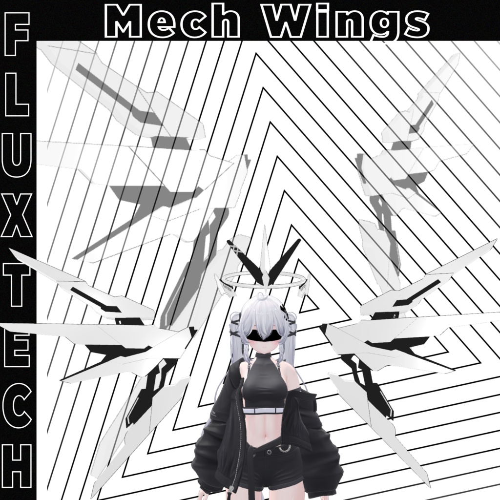 【3Dmodel】Flux Mecha Wings | フラックスメカウイング【ParticleEffect included】