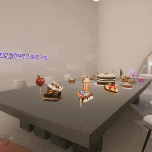 【VRChat想定】Low-Poly Sweet Treats packロー ポリ 砂漠 パック