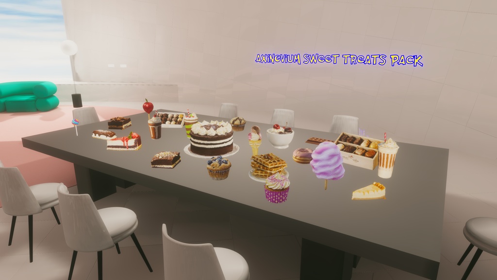 【VRChat想定】Low-Poly Sweet Treats packロー ポリ 砂漠 パック