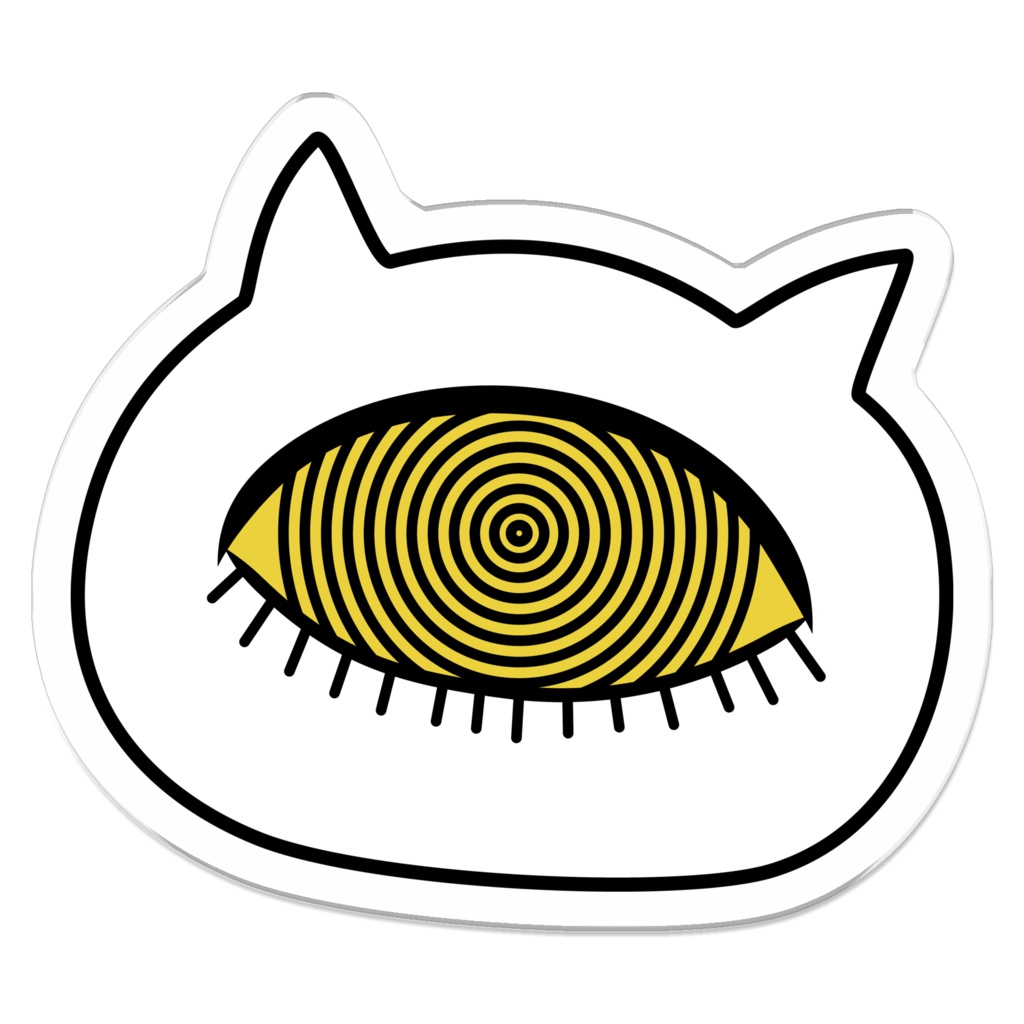 カナコ ぐる目猫 グロリルバッジ