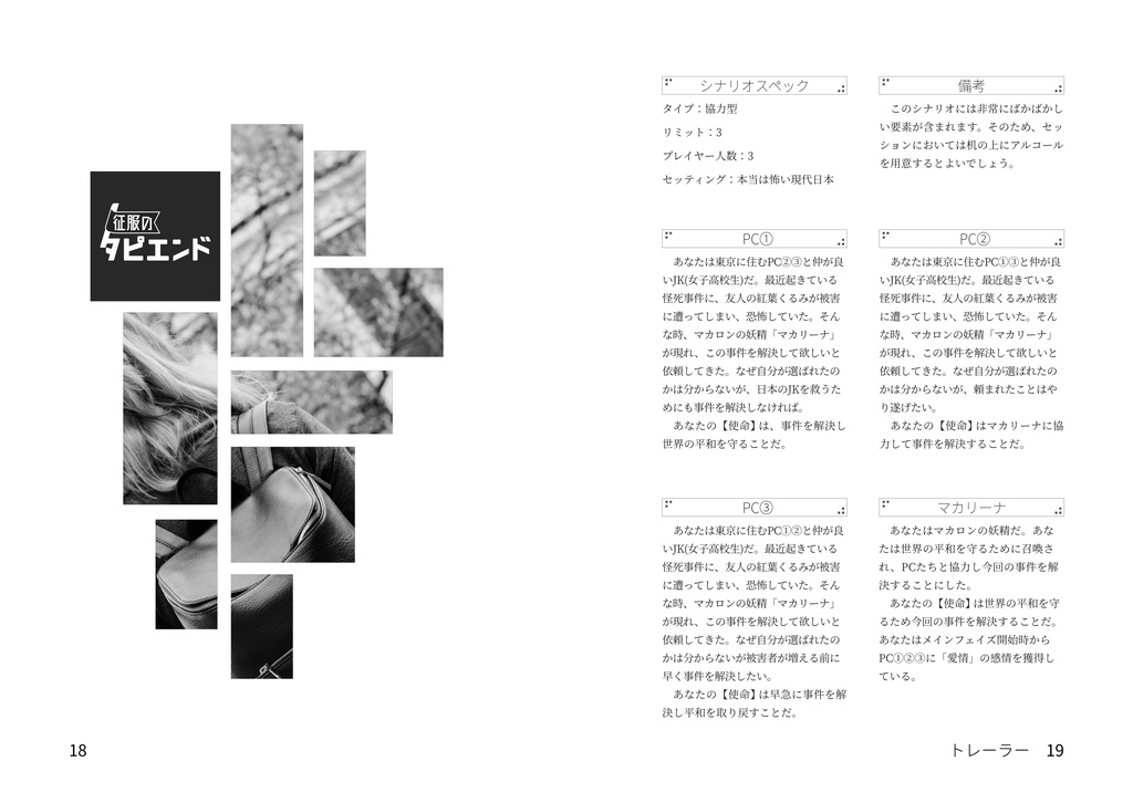 バージンメアリに口づけを-pdf版【インセインシナリオ集】