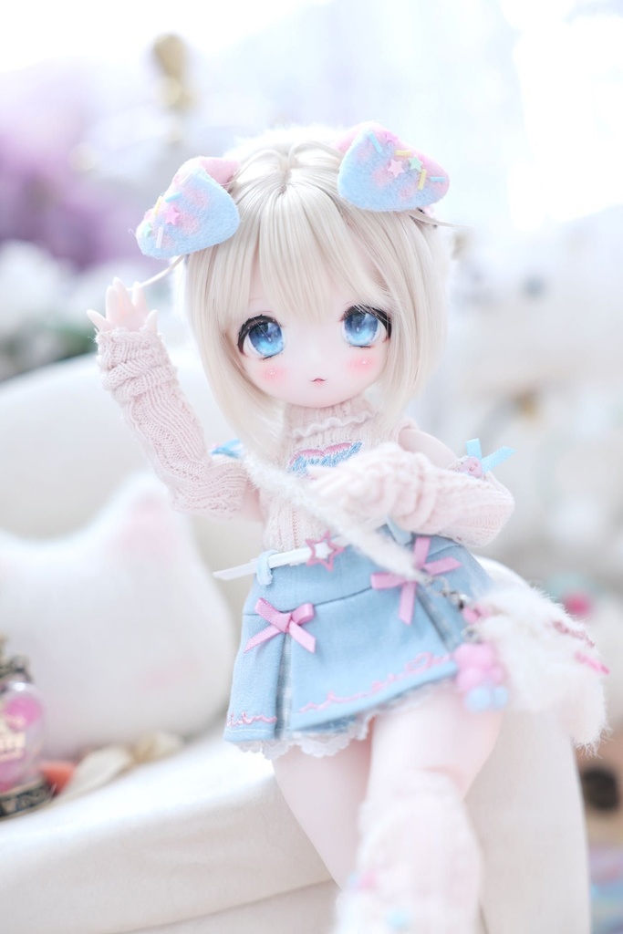 「クリーム耳·兎と犬」by楸山のケモノ耳