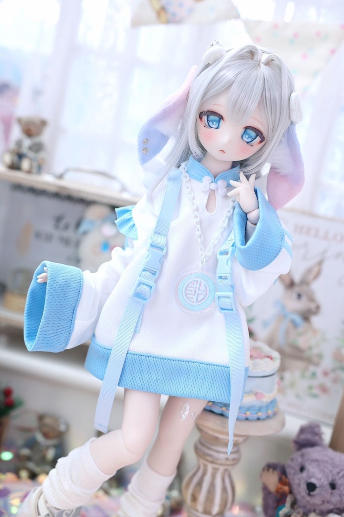 「クリーム耳·兎と犬」by楸山のケモノ耳