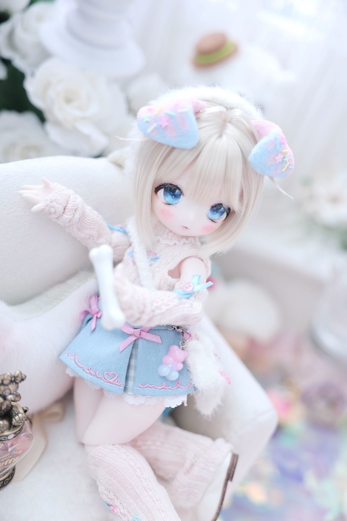 「クリーム耳·兎と犬」by楸山のケモノ耳