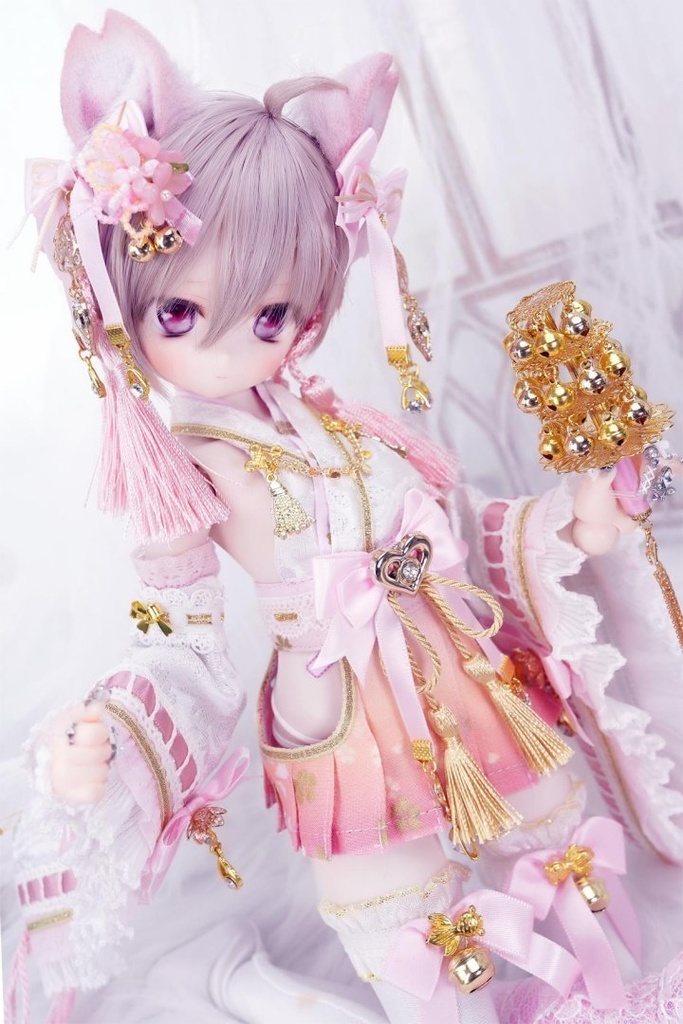 「巫女ちゃん、その耳は…?桜SP·赤/ピンク」by machi服