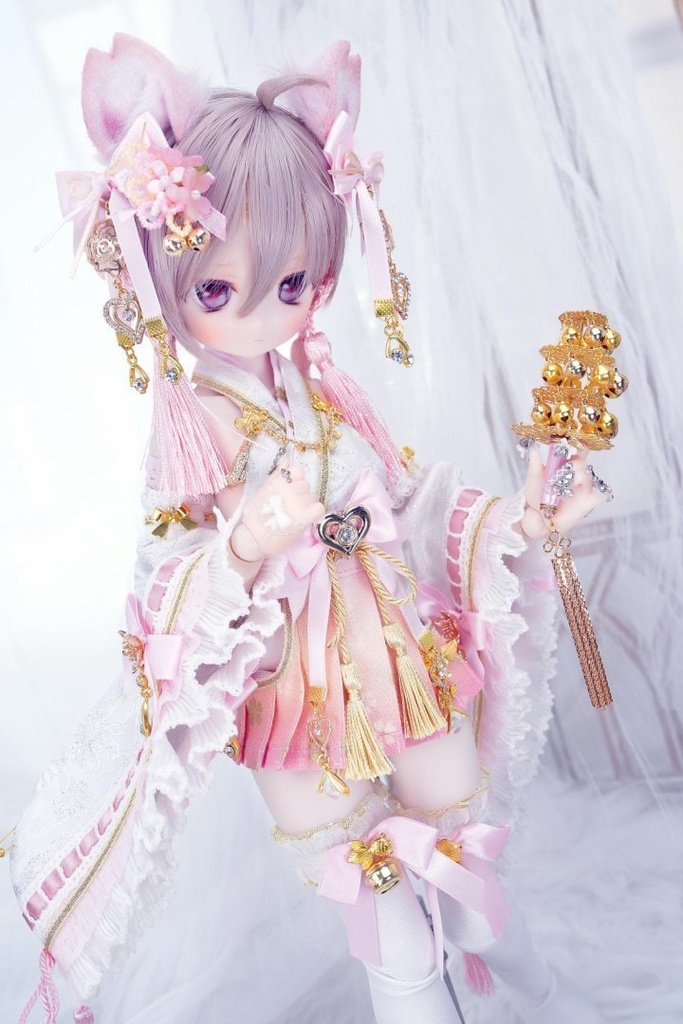 「巫女ちゃん、その耳は…?桜SP·赤/ピンク」by machi服