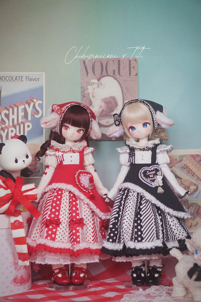 「咩の喫茶店 -りんご飴とコーヒー飴-」by 松ぼっくり服